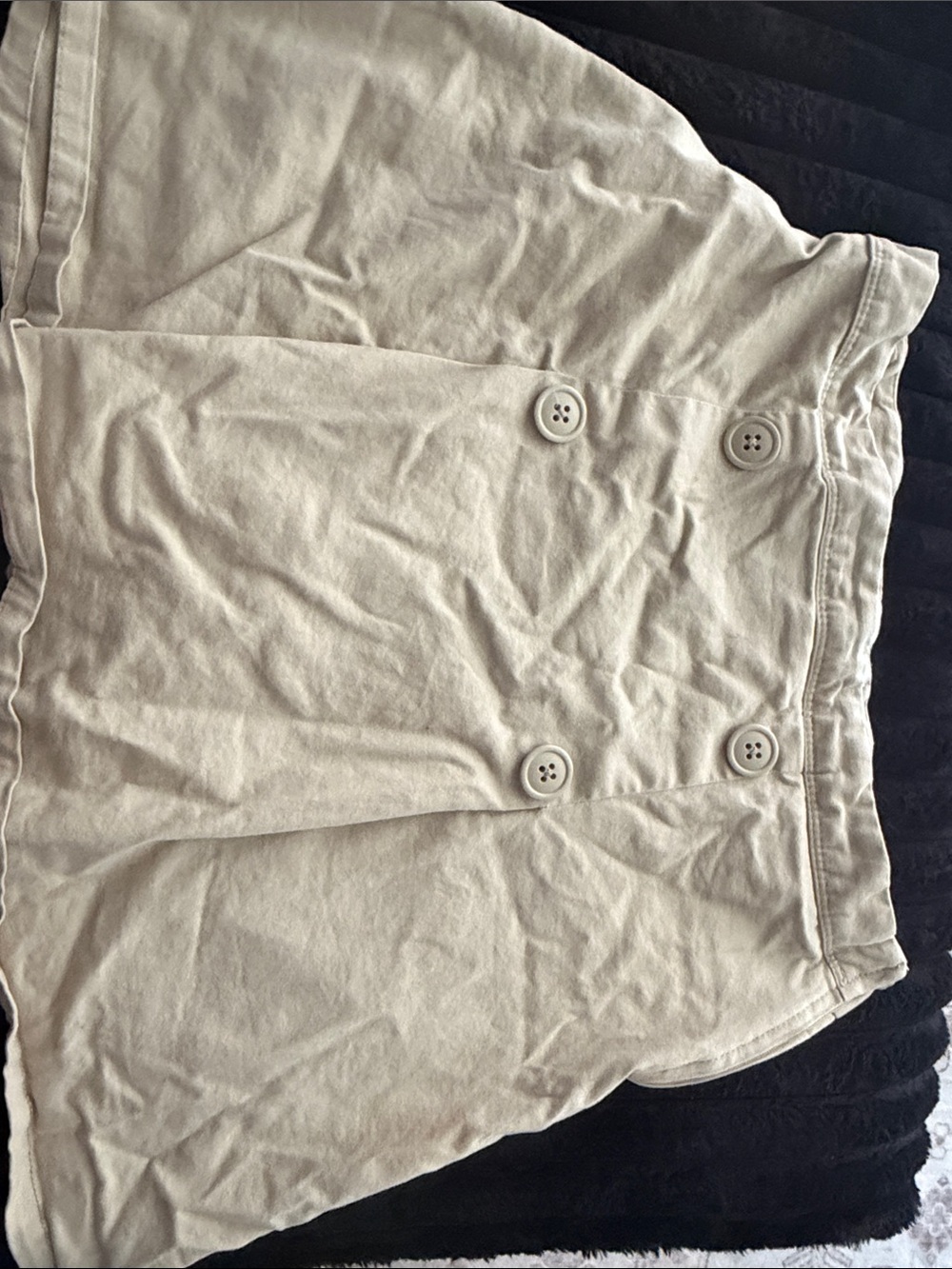 The Children's Place Tan Button-Accent Flat Front Shorts